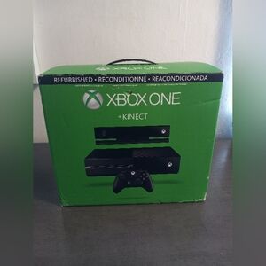 Black Microsoft Xbox One Console Complete With Kinetic In Box